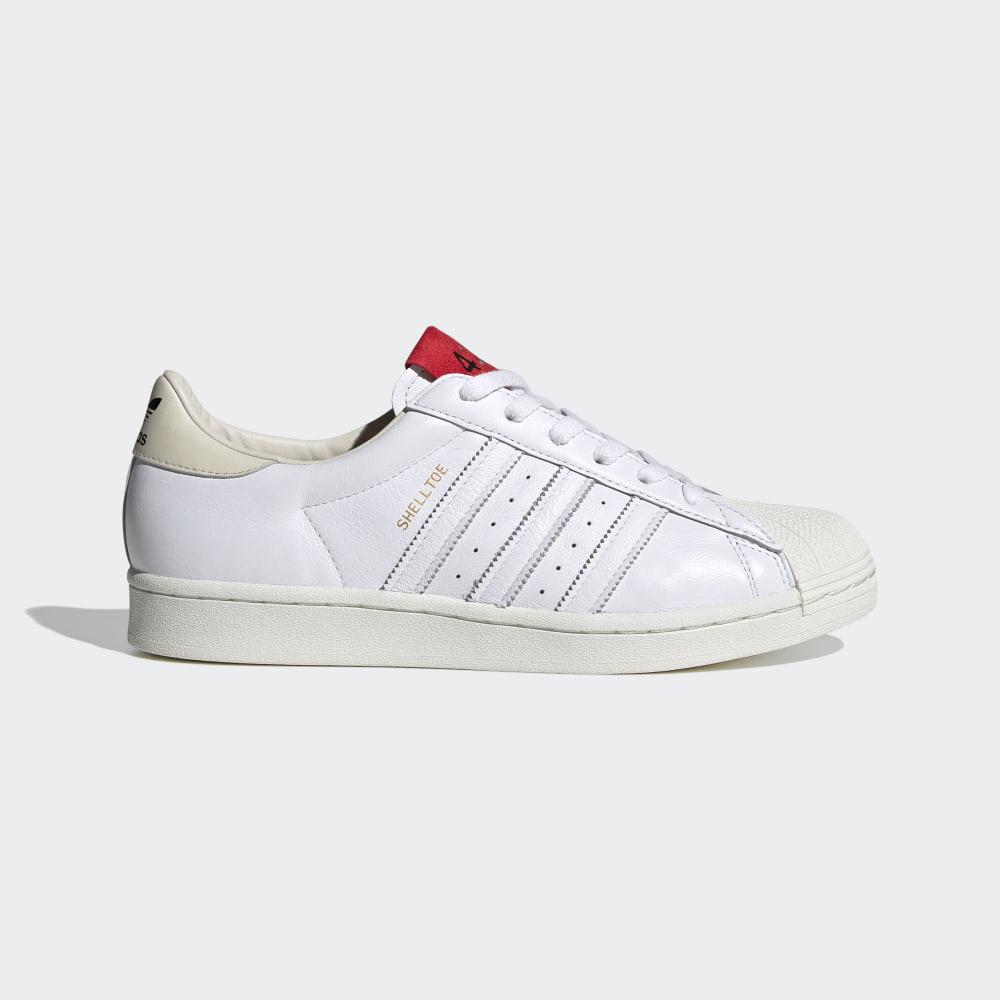 Originals Adidas 424 Shell-Toe Barbati Romania - Albi/Rosii Inchis FW7624
